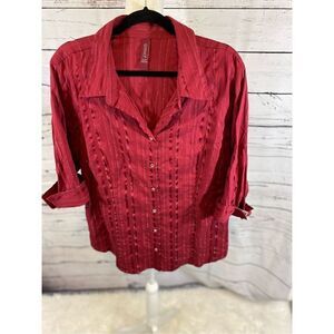 Gitano Red 3/4 Sleeve with rhinestones Size 22/24